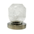 thumbnail image 2 of Bergamo Art Brushed Nickel Brass Bathroom Faucet with White Rock Crystal Handles, 2 of 5