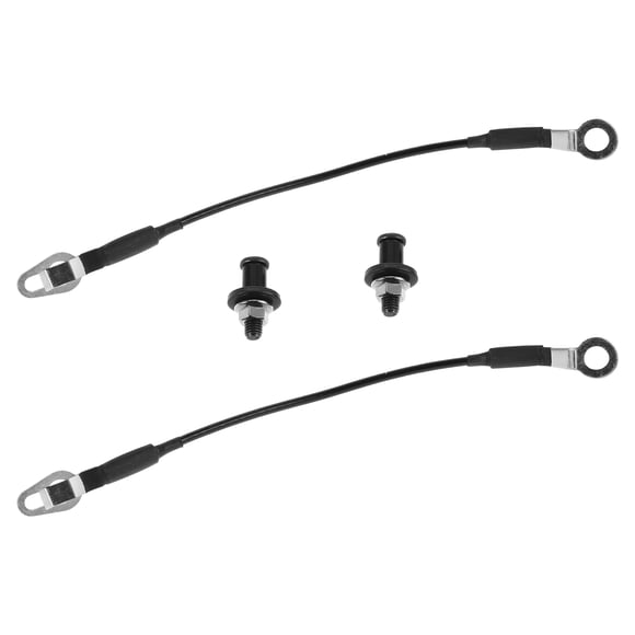 FESTFENDS 1Set Heavy Duty Black Tailgate Cable Strap with Bolt for Truck Liftgate Support Replacement