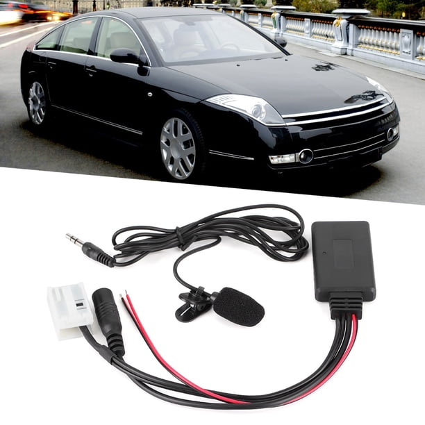 Adaptador Auxiliar Para Coche, Cable De Audio Bluetooth Compacto Antidesgaste A Prueba De Herrumbre ABS Para Automóvil
