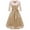 Apricot, variant on Jdlsppl Women's Midi Lace Dress V Neck Short Illusion Quarter Sleeve Swing Flowy Billowy Pleated Overlay Luxury Formal Dinner Evening Cocktail Party Homecoming Skater Dress Burgundy Small
