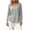 Gray, variant on Women's Notch Neck Henley Blouse, Fall Casual Long Sleeve Textured Top For Women Everyday Wear, Women's Black, Sizes S-2XL