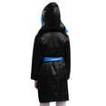 thumbnail image 6 of Kaerm Kids Boys Boxing Costumes Kickboxing Boxer Outfits Hooded Cloak Robe + Muay Thai Shorts Gloves Black&Blue 16, 6 of 7