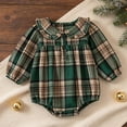 thumbnail image 2 of Gerichy Baby Girl Plaid Shirt Romper Flannel Long Sleeve Tops 0 3 6 9 12 18 Months Infant Button Down Fall Clothes, 2 of 7