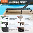 thumbnail image 2 of VEVOR Chaise Longue Chaise Longue de Patio Extérieur Réglable à 5 Positions 2 Pcs, 2 of 9