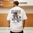 thumbnail image 2 of Camiseta holgada con estampado gráfico de Skate Boy para hombre, ropa de calle, camiseta de cuello redondo, camiseta informal de algodón estilo hip hop Y2K, 2 of 5