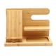 thumbnail image 3 of Estación de acoplamiento para teléfono, organizador de relojes, soporte portátil de madera para teléfono perezoso, soporte para llaves para, 3 of 9