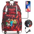 thumbnail image 1 of Minecraft Backpack Computer Teen Day Backpack Usb And Headphone Jack Men"s Travel Bag Unisex Backpack, 1 of 5