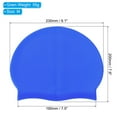 thumbnail image 2 of Uxcell Silicone Swim Caps Unisex NonSlip Pool Caps Waterproof Elastic Swimming Hats Blue 2 Pack, 2 of 5