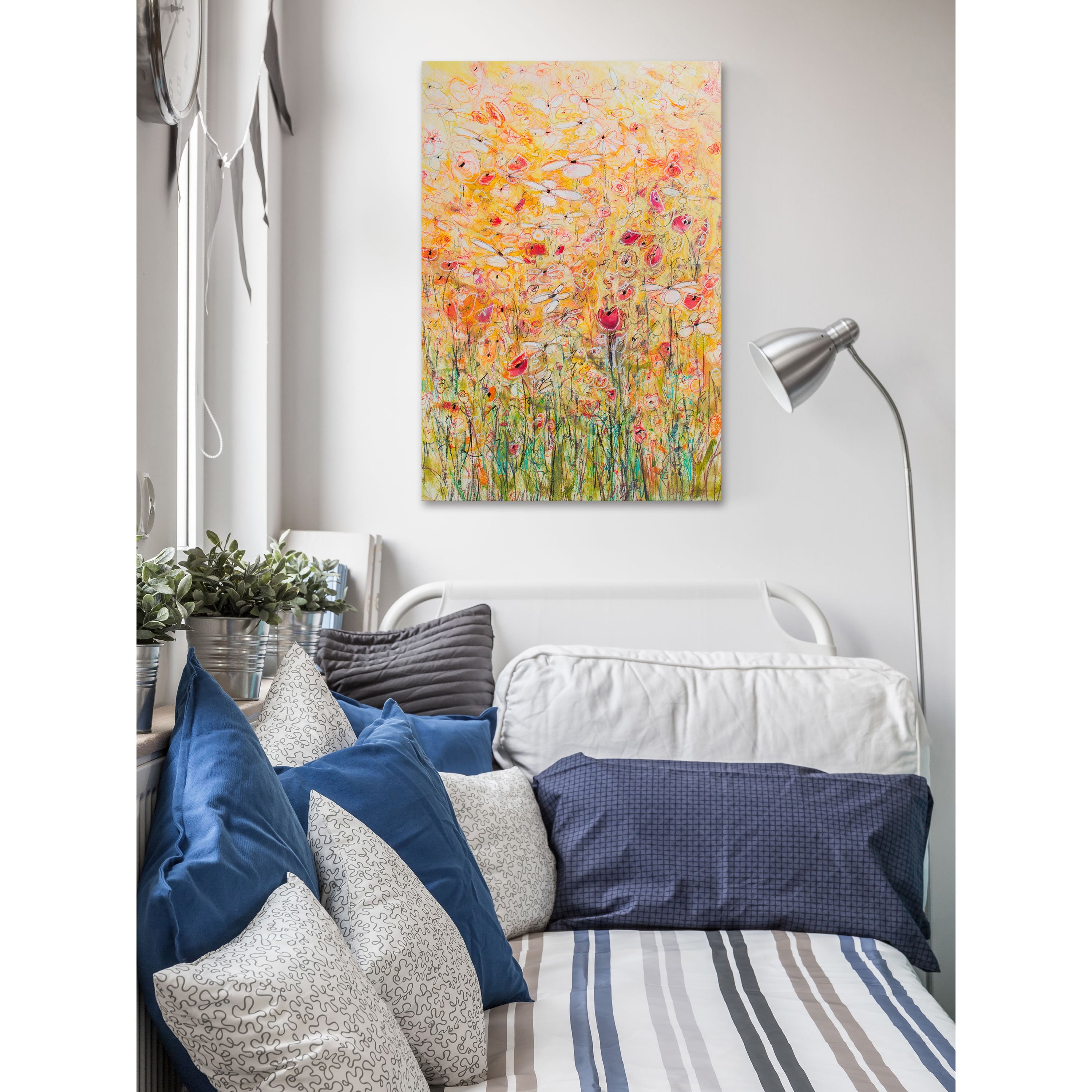 "Daisy Chain 10" Painting Print on Wrapped Canvas