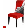thumbnail image 3 of Chair Covers for Dining Room Set of 4,Abstract Orange Grey Gradient Stretch Seat Protector Removable Washable Chairs Slipcovers for Kitchen Banquet Wedding Hotel,Modern Geometric Lines, 3 of 6