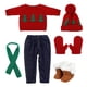 thumbnail image 3 of KAKOWELY 1 juego de ropa navideña para muñeca, adorable suéter navideño, bufanda y gorro, ropa de vestir para muñeca., 3 of 4