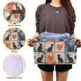 thumbnail image 3 of Yayeee 2 Pack Canvas Storage Basket with Handles for Shelves Fabric Bins Closet Organizer, Cats and Hearts, 3 of 8