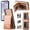 Pink, variant on ELEHOLD Case for Samsung Galaxy S25 , RFID Blocking Slim PU Leather Wallet Case with Card Holder & Kickstand,Black