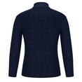thumbnail image 6 of TFEOQRY Men's Turtleneck Sweater Cable Knitted Pullover Sweaters Fall Winter Warm Solid Color Tops Navy, 6 of 6