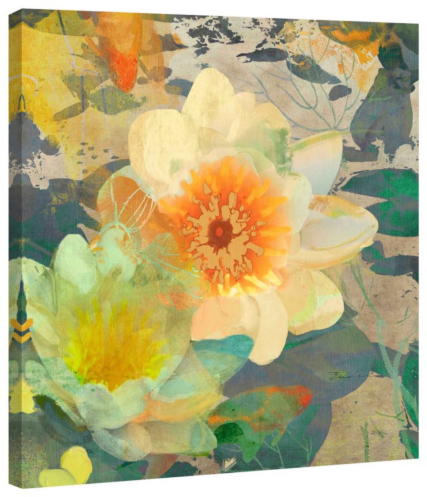 "Lilies under a Bridge" Painting Print on Wrapped Canvas
