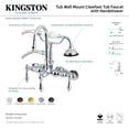 thumbnail image 4 of Kingston Brass AE301T0 Aqua Vintage Wall Mount Clawfoot Tub Faucets, Matte Black, 4 of 5