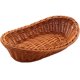 thumbnail image 1 of Cesta tejida de mimbre ovalada para servir pan, 11 pulgadas, para almacenar alimentos, frutas, cosméticos, mesa y baño, 1 of 4