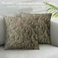 thumbnail image 3 of RUIYC Heavy Embossing Throw Pillow Cover, Floral Fabric, Decorative Pillow Cover, Indoor/Outdoor Pillows Shell, Cushion Cover, 3 of 5
