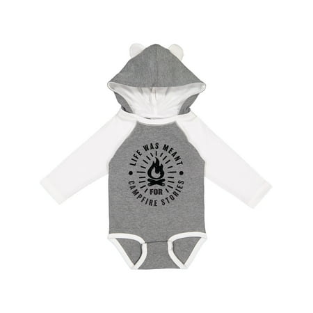 

Inktastic Life was Meant for Campfire Stories with Grunge Gift Baby Boy or Baby Girl Long Sleeve Bodysuit