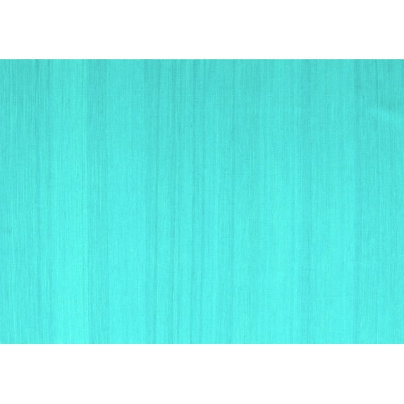 Ahgly Company Machine Washable Indoor Rectangle Abstract Turquoise Blue Contemporary Area Rugs, 6' x 9'