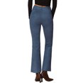 thumbnail image 3 of Pantalones Flare Sólidos de Mujer INSPIRE CHIC con Cremallera Lateral Oculta de Suede Sintético Talla XL Color Azul Marino, 3 of 5
