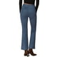 thumbnail image 3 of Pantalones Flare Sólidos de Mujer INSPIRE CHIC con Cremallera Lateral Oculta de Suede Sintético Talla XL Color Azul Marino, 3 of 5