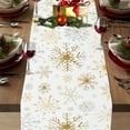 thumbnail image 5 of Christmas Table Runner Xmas Snowflakes Dining Table Farmhouse Christmas Decorations Winter Table Runner Indoor Home Decor 13x72 Inch, 5 of 8