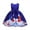 Blue, variant on Cartoon Girls Costume Santa Claus Snowflake Bow Forged Printed Princess Dress