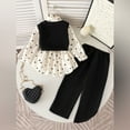 thumbnail image 5 of YOUYEDIAN Kids Casual Long-Sleeve Set, Comfortable Daily Wear Outfits Black 7Y, 5 of 6