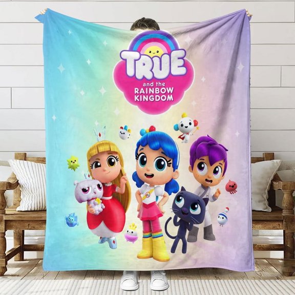 True and the Rainbow Kingdom Throw Blanket Gifts for Fans Lover Girls Boys Women Present Hoodie Him Bed 60"x80"