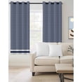 thumbnail image 2 of Farmhouse Navy Blue White Striped Blackout Curtains 63 Inches Long for Bedroom, Modern Stripes Thermal Insulated Room Darkening Black Out Window Curtain Panels Grommet Drapes for Living Room, 2 of 8