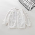thumbnail image 1 of Baby Toddler Girls Sweaters Cardigans Button Closure Jacket - Cotton Cable Knit Cardigan for Spring Fall,White,2-3 Years, 1 of 8