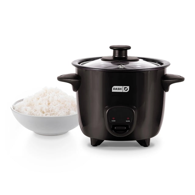 MINI ARROCERA DE 2 TAZAS CON OLLA EXTERNA DASH COLOR NEGRO