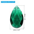 thumbnail image 2 of Uxcell K9 Crystal Pendants Teardrop Beads, 10 Pack 38mm Chandelier Prisms Parts Hanging Beads DIY Lamp Dark Green, 2 of 6