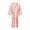 Pink, variant on Women's Solid Autumn Couple Mid Length Water Absorbent Bathrobe Sexy Quick Drying Kimono Pajama Bathrobe
