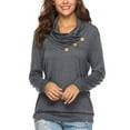 thumbnail image 6 of ONLYSHE Womens Cute Sweatshirt Round Neck Tunic Tops Casual Workout Long Sleeve Basic T Shirts Blouse, 6 of 8