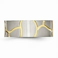 thumbnail image 3 of Grey Titanium Ring Band Wedding Grooved Yellow IP-plated Mens 8mm Brushed, 3 of 6