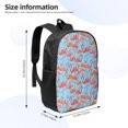 thumbnail image 2 of Xecao Flamingo print Travel Backpack, Large Computer Backpack for Men Women, College School Rucksack Book Bag, 2 of 5
