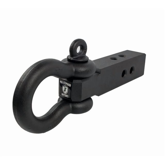 Bulletproof Attaches D-Ring ED25SHACKLE s'Adapte à une Tige de 2-1/2 Pouces; Diamètre Intérieur de 3-1/8 Pouces; Capacité de 36000 Livres; Revêtu de Poudre; Noir; Acier