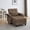 Coffee + Engineered Wood + 1 Seat + Foam, variant on Convertible Chaise Lounge Sofa Bed with 6-Position Adjustable Backrest, USB Charging Port, Hidden Storage Armrests, Cup Holders and 360° Swivel Side Table, Dark Gray Sleeper Chair for Living Room