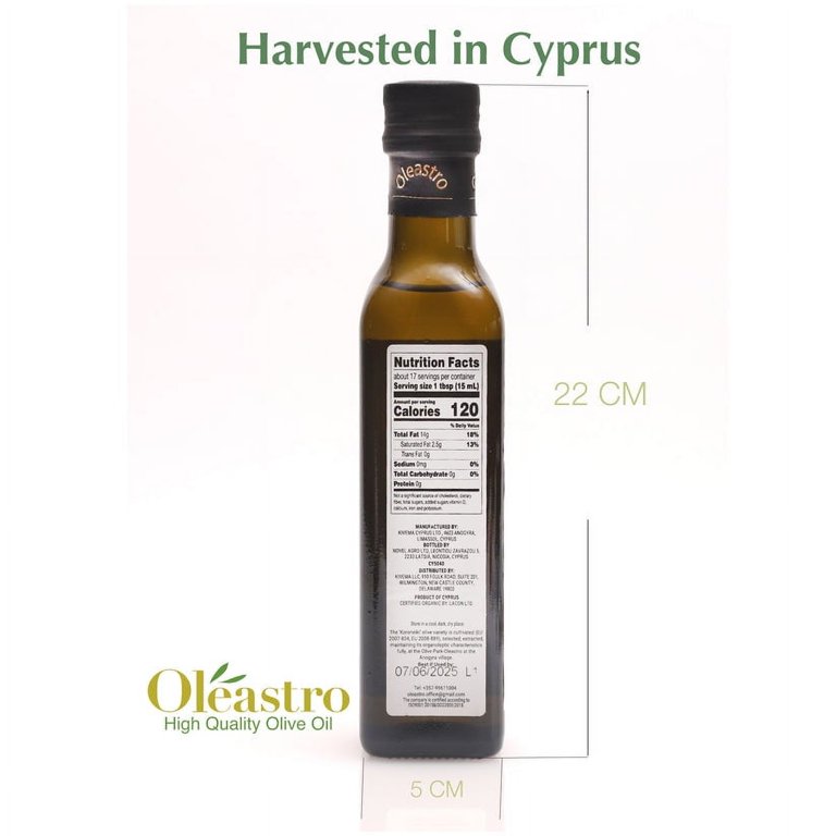 KIVEMA Organic Extra Virgin Olive Oil 250 mL Made from Cyprus