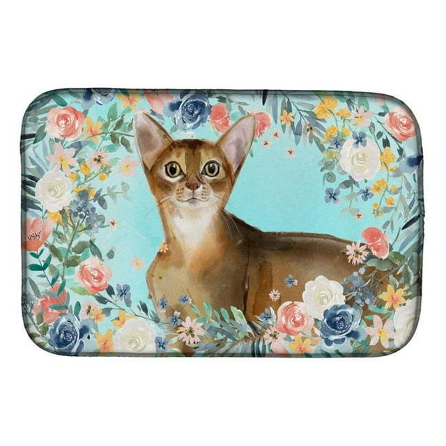 Carolines Treasures CK3386DDM Tapis de Séchage pour Vaisselle Fleurs Abyssiniennes de Printemps