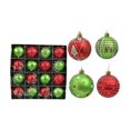 thumbnail image 2 of 16-Piece Christmas Ball Ornaments Set, Christmas Tree Ornaments, Electroplated Plastic Baubles with Hanging Loops for Tree Wreath Home Holiday Decor(Red+Green), 2 of 7
