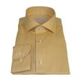 thumbnail image 3 of Men 100% Italian Cotton Shirt Non Iron SORRENTO Turkey Spread Collar 4902 Tan, 3 of 6