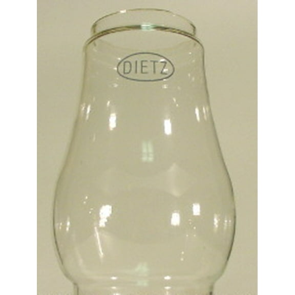 W T Kirkman/Dietz "Blizzard" Replacement Clear Globe ■ Height: 6 3/4"  ■ Top: 2 13/16"  ■ Bottom: 3 7/16"