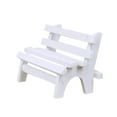 thumbnail image 4 of COMPUKAS Miniature Garden Bench Wooden White for Landscape Ornament Display 1Pcs, 4 of 8