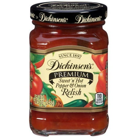 Dickinson's Sweet 'n' Hot Pepper & Onion Relish 8.75 Oz (Pack of
