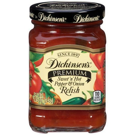 Dickinson's Sweet 'n' Hot Pepper & Onion Relish 8.75 Oz (Pack of