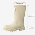 thumbnail image 4 of KANG Women's Mid Calf Rain Boots Slip Fashion Rubber Shoes With Thick Sole Rain Boots Collar Gardening Boots Ultra Lightweight Portable Garden Shoes, 4 of 9