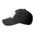 thumbnail image 3 of Baseball Cap Bent Eaves Design 6 Piece Cap Body Breathable Not Hot Plastic Cap Drag For Daily Travel Vacation Classic Pink Ribbon Pattern With Decorative Elements Black, 3 of 8